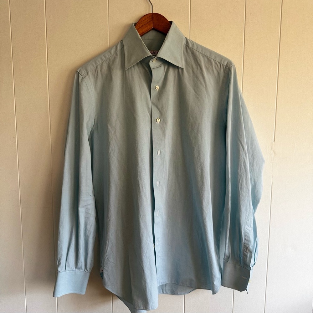Isaia Light Blue Men's Dress Shirt